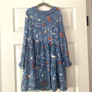 Beautiful Mini Boden Girls Winter Scene Dress size 8-9
